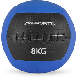 М'яч MSPORTS Wall-Ball Premium 8 кг - Синій