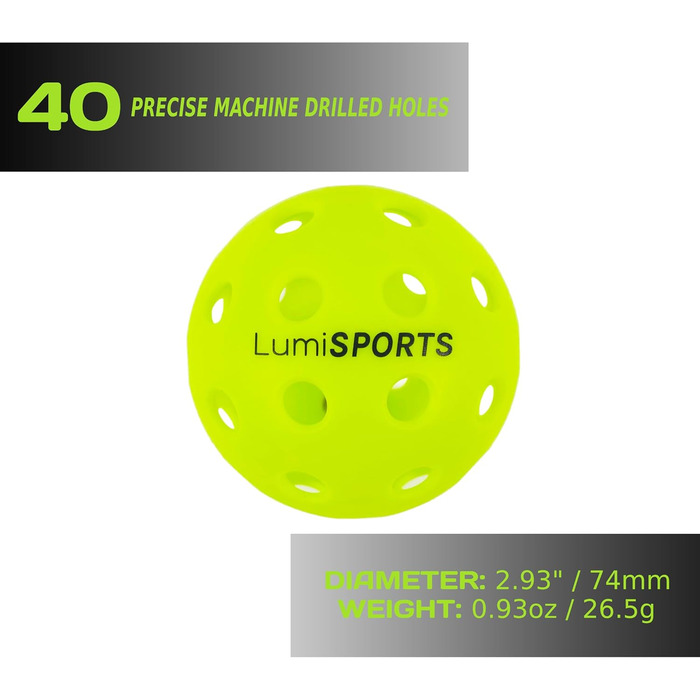 М'ячі Lumi SPORTS для піклболу, упаковка 12 шт.