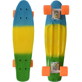 Міні-скейтборд MUWO Cruiser Penny Board, 55 см, PU колеса, жовтий