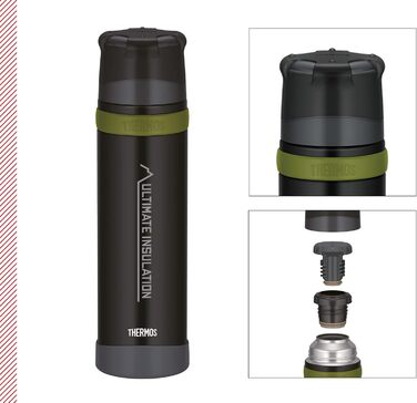 Пляшка для напоїв Thermos Mountain 0,9 л, нерж. сталь, 24 год. гар./хол.