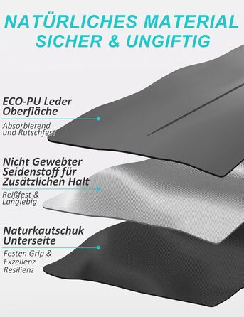 Килимок для йоги Non-slip, ECO PU & Natural Rubber Килимок для йоги товстіший 4,5 мм, спортивний килимок Фітнес-килимок Non-Slip з ремінцем для йоги 2 в 1, гімнастичний килимок для дому та активного відпочинку (сірий)