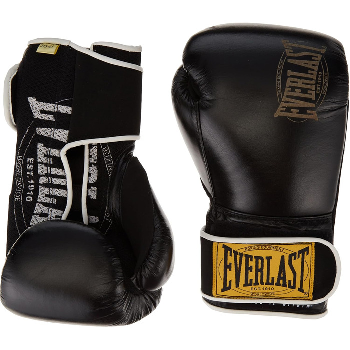 Боксерські рукавички Everlast 1910 Класичні чорні 16 унцій