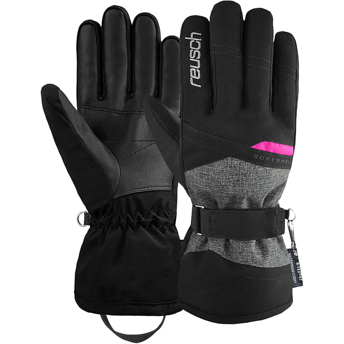 Жіночі рукавички Reusch Hellen R-TEX XT 7771 Blck/Blck Melang/Pink Glo 8