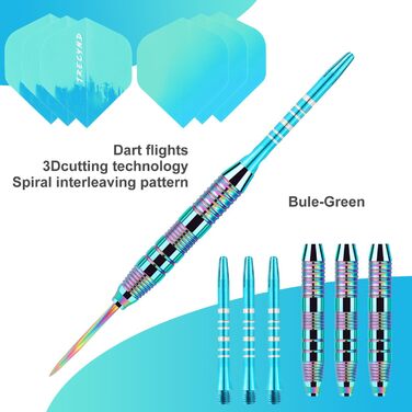 Дартс сталевий Trecynd 22 г, 3 дротики з металевим наконечником