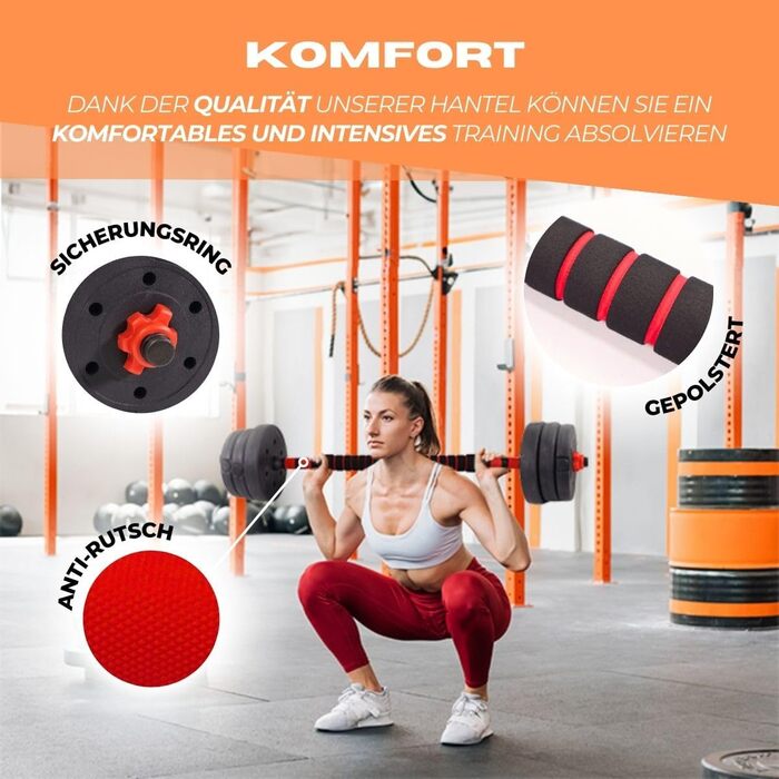 Гантелі Mobiclinic ExtenFit 2-20 кг з подовжувачем для дому