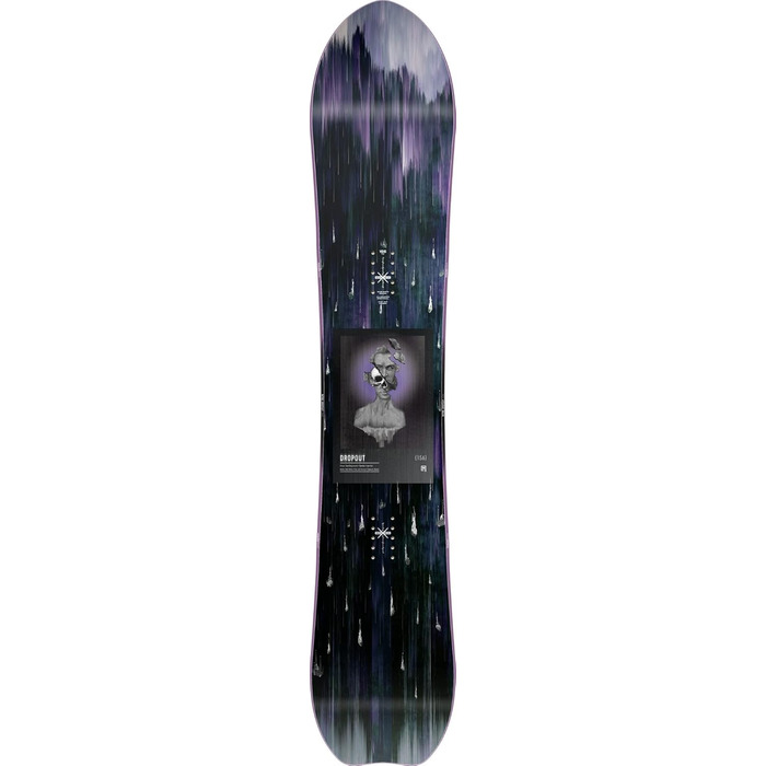 Чоловічі сноуборди Nitro Dropout 23 All-Mountain Freeride Powder Boards Power Pods Carvingboard (156, Multicolor)