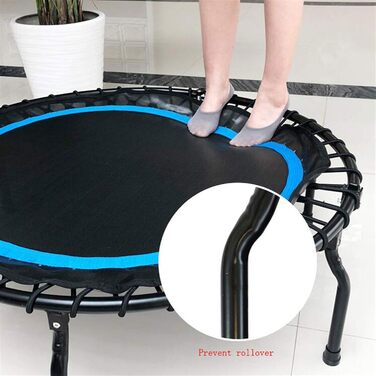 Тренувальний батут LYLY для дорослих Fitness Rebounder Батут з ручкою для внутрішнього саду Тренування Кардіотренування Складаний дизайн ЧорнийЧервоний