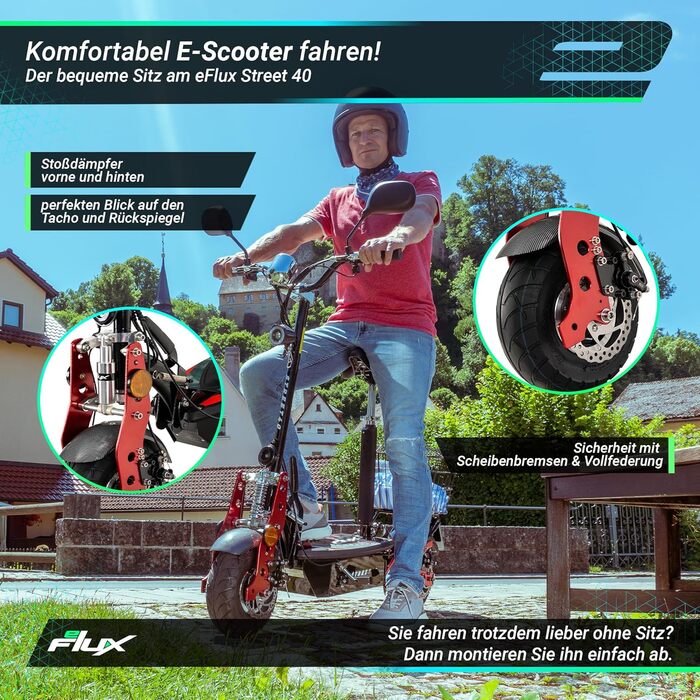 Електросамокат E-Scooter 40, 800 Вт, 30 км запас, вулиця легальна