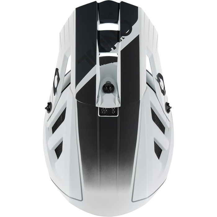 Шолом для гірського велосипеда O'NEAL Blade Polyacrylite MTB Downhill для дорослих, вентиляція, Dri-Lex, ABS, бірюзово-неоново-жовтий, розмір XS, білий/сірий