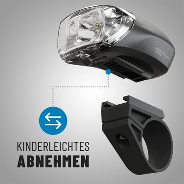 Набір велосипедних LED ліхтарів ABSINA, USB зарядка, 100 м, 180 люмен, 50 люкс, передній і задній, StVZO, велосипедне світло