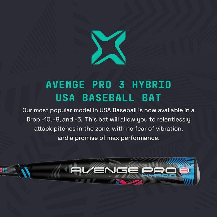 Бейсбольна бита Axe Avenge Pro 3 Hybrid для підлітків та дорослих, США, унісекс, алюміній