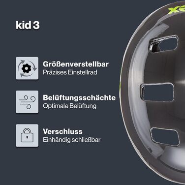 Дитячий велосипедний шолом uvex Kid 3, міцний, з регулюванням розміру та знімною підкладкою