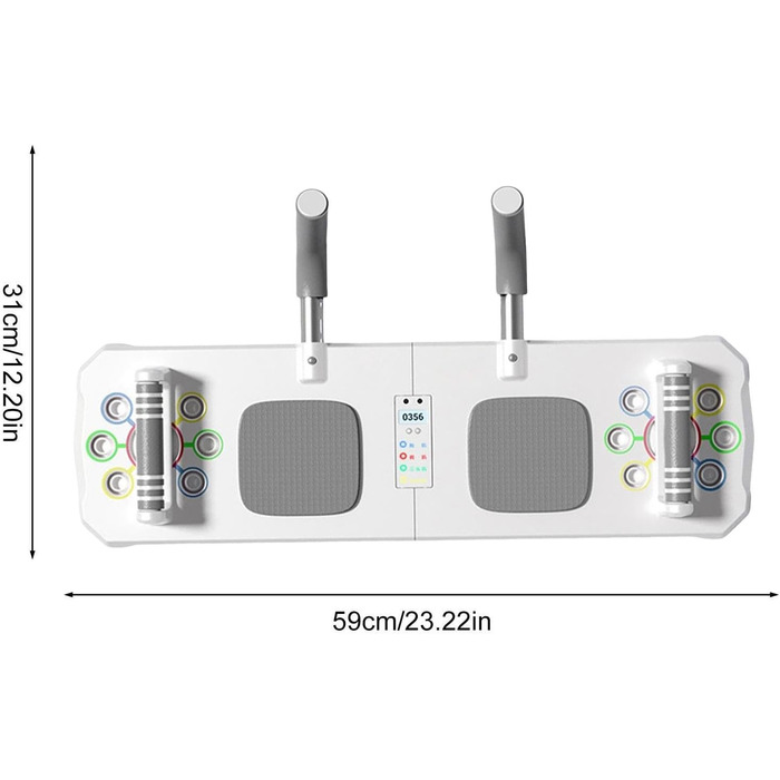 Дошка для фітнесу-Набір дошок для реформаторів пілатесу Дошка для вправ з нековзним хватом для тренувань Дошка для віджимань Багатофункціональне обладнання для пілатесу зі скакалкою та таймером Жіночий тренажер Trainer білий