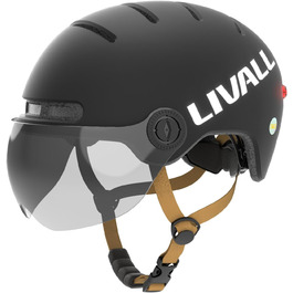 Розумний велосипедний шолом LIVALL L23 з LED-підсвіткою та знімним візором, сертифікований NTA8776 CPSC, з функцією виявлення падінь для дорослих, для електровелосипеда, самоката та щоденного використання