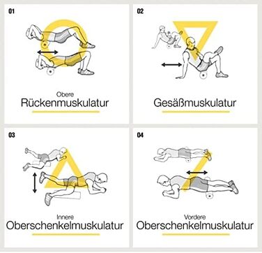 Комплект GORILLA SPORTS Roll, Ball & Duoball, 3-5 шт., чорний