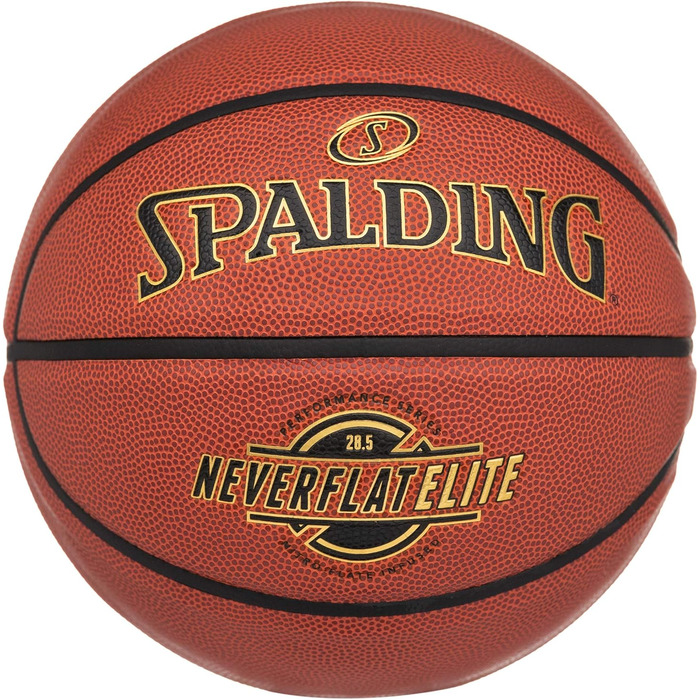 Баскетбольний м'яч Spalding NeverFlat Elite у приміщенні на відкритому повітрі (76970A, середній розмір 6, 28,5')