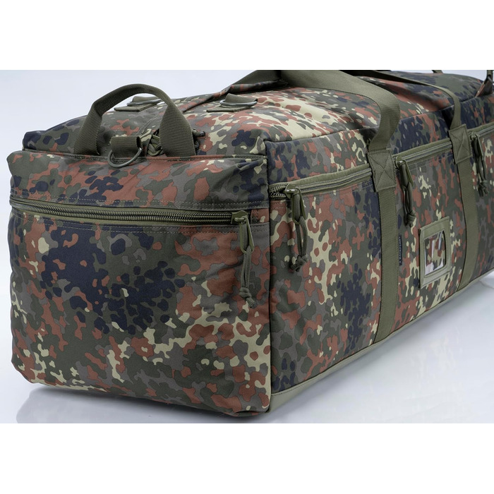 Сумка Backferry 80L мілітарі з лямками (Flecktarn Camo)