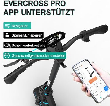 Електросамокат EVERCROSS A1 E, 10', 15.3 АЧ, 55-70 км, 500 Вт, додаток, LED дисплей