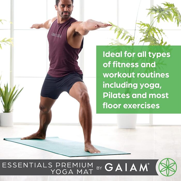 Килимок для йоги Gaiam Essentials зі стропом, 183x60,6 см