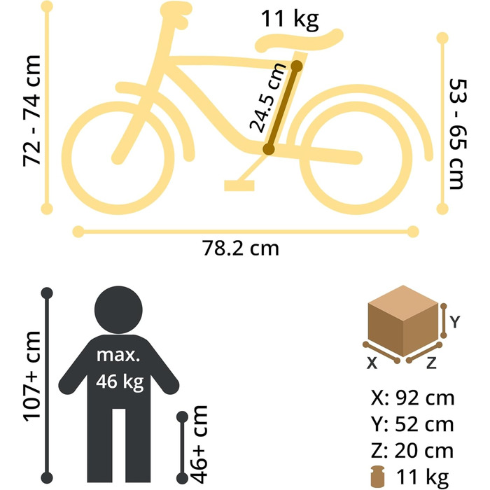 MTB Алюмінієвий V-Brake 4-5 років Синій/Зелений, 16