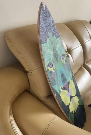Балансборд для дому Balance Board Surf Style з роликом для тренування балансу, стабільності та зміцнення м'язів кора, спортивний тренажер для серфінгу та фітнесу (Лев)