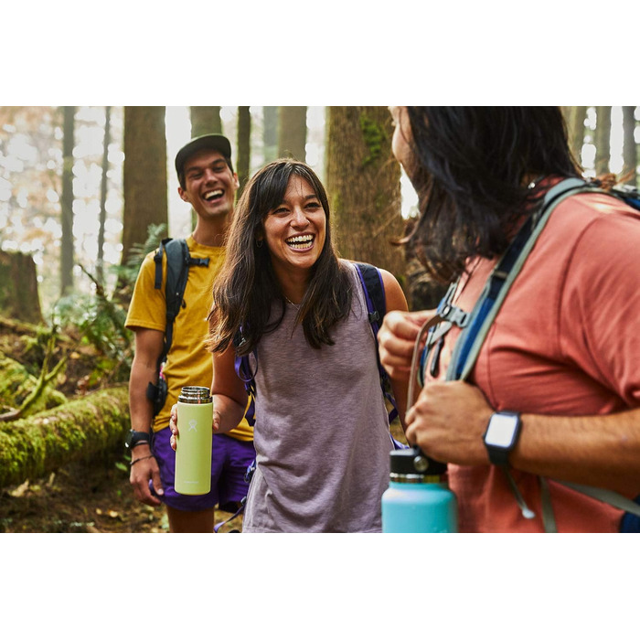 Термобутилка HYDRO FLASK 946 мл з нержавіючої сталі, вакуумна, спортивна, з герметичною кришкою Flex Cap, широким горлом, для води, ананасова, підходить для посудомийки