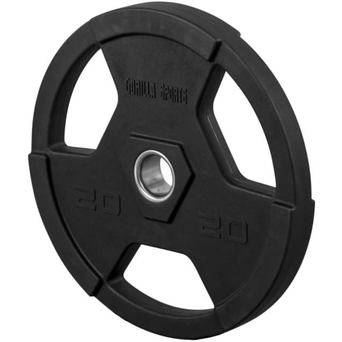 Пластини GORILLA SPORTS Olympia Tri-Grip 1.25-25кг 50мм Чорний