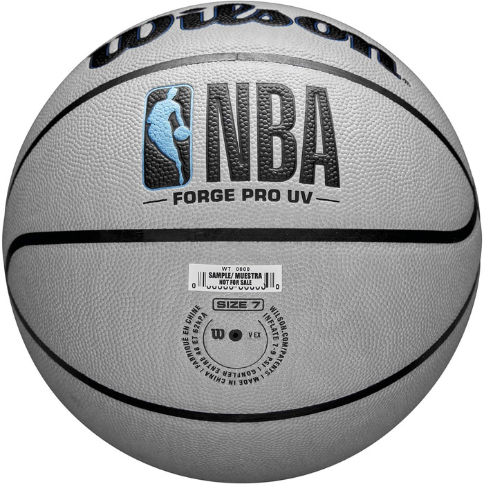 Баскетбольні м'ячі WILSON NBA Forge Series для приміщень/активного відпочинку (розмір 7 - 29.5', Forge Pro, сірий)