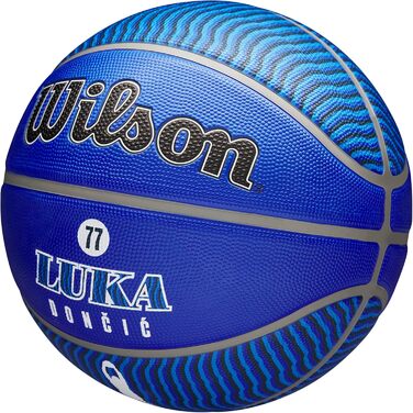 Баскетбол на відкритому повітрі WILSON NBA Player Icon розмір 18-4,9 см і міні-розмір (7, Лука Дончич)