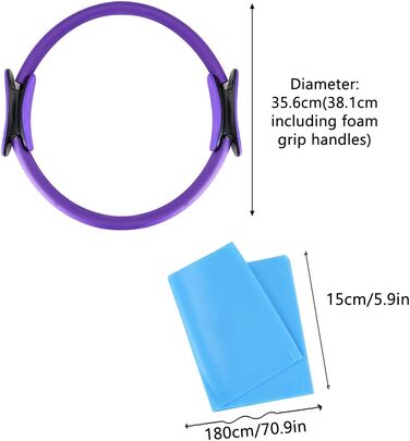 Кільце для пілатесу Кільце опору з 3 стрічками для йоги, кільце для йоги з подвійною ручкою Пілатес для ефективного силового та силового тренування для спалювання жиру Core Training