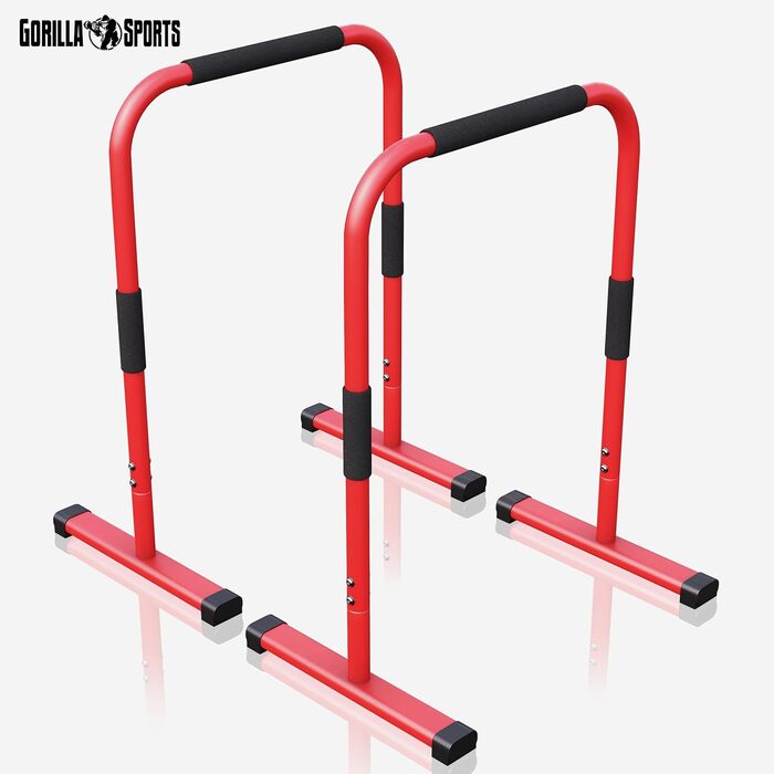 Набір Dip Bar GORILLA SPORTS, 68x45x94 см, до 200 кг, сталь, не ковзає