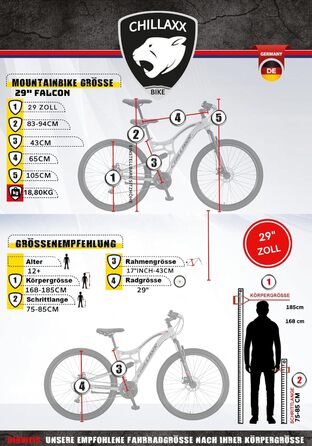 В 24,26,27,5 і 29 дюймів - Велосипед для хлопчиків, дівчаток, жінок і чоловіків - Дискове гальмо- 21 швидкісна передача - Повна підвіска 29 дюймів Сірі дискові гальма