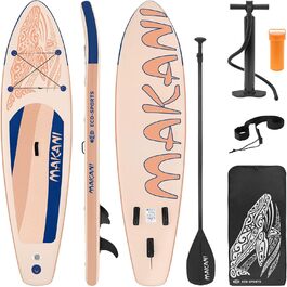 Надувна SUP-дошка ECD Germany Makani 320 см, до 150 кг, з алюмінієвим веслом, насосом і повним комплектом аксесуарів, різні кольори