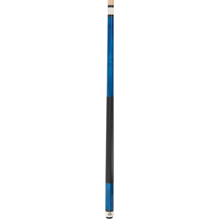 Серія Hardy Pool Billiard Cue Uni, більярдні киї зі штучної шкіри зі штучною шкірою, довжина кия 147 см, багатошарова професійна клейка шкіра 12,5 мм, швидкознімна пряжка з нержавіючої сталі, синій, сірий, чорний (синій)