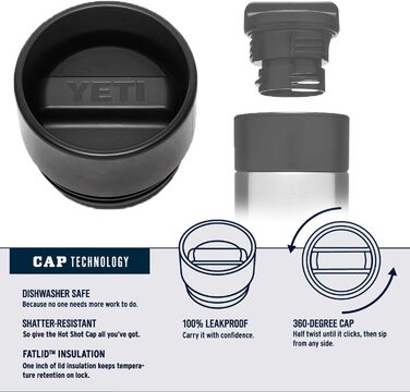 Термобутилка YETI Rambler з кришкою Hotshot, 532 мл, лайм