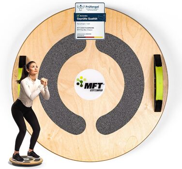Балансувальна дошка MFT Fun Disc Classic з дерева, Австрія, для фізіотерапії, зміцнення м'язів і координації, нековзка, стабільна, натуральна