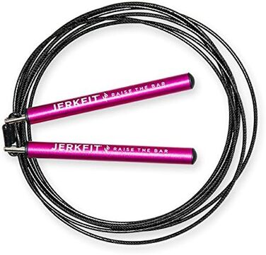 Надшвидка скакалка JerkFit Omega Speed Rope (рожевий на чорному)