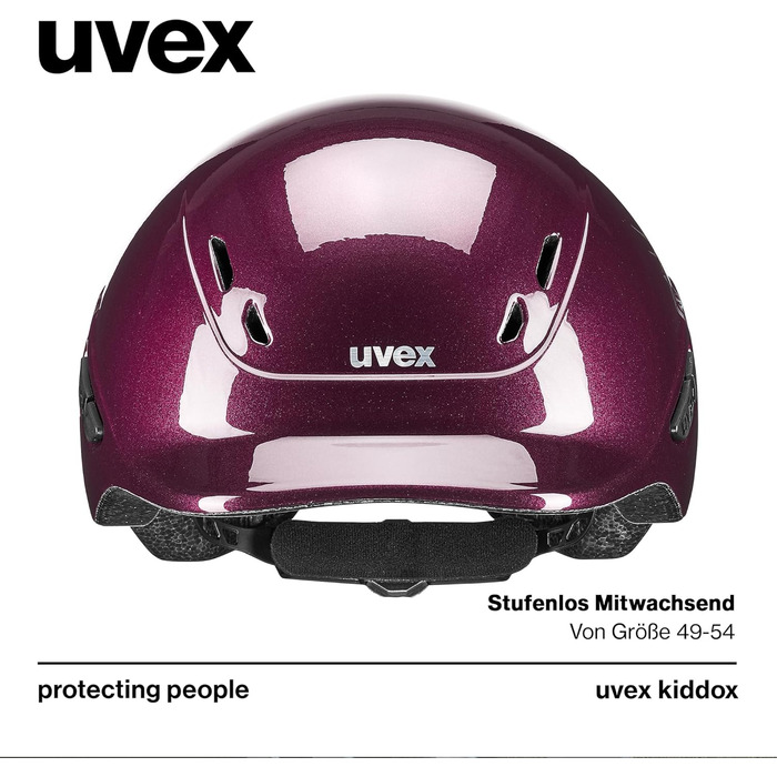 Дитячий кінний шолом uvex kiddox, легкий, з індивідуальним регулюванням розміру, оптимальна вентиляція, блискучий дизайн