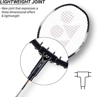 Ракетка для бадмінтону YONEX ZR 100, алюміній, 2 шт., з чохлом