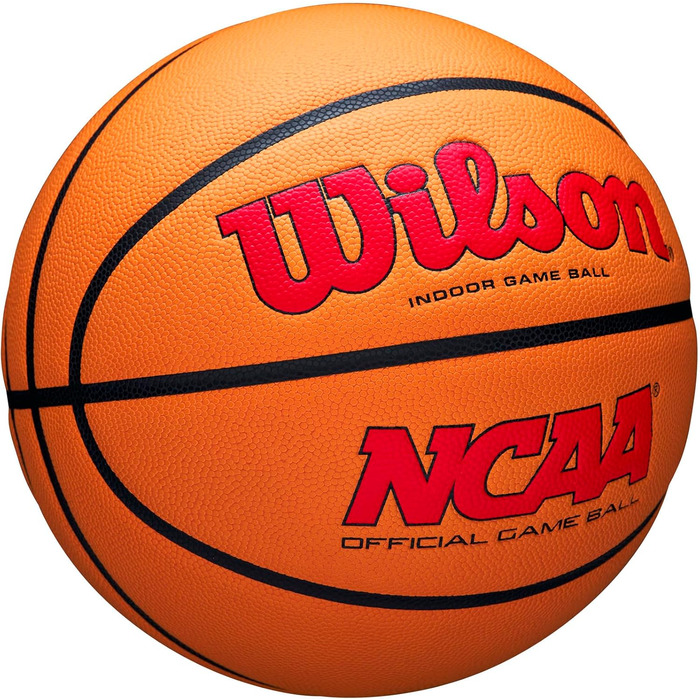 Офіційні баскетбольні м'ячі WILSON NCAA Evo NXT у приміщенні, розміри 6 і 7 розмір 7 - 29.5 (червоний/помаранчевий, розмір 6 - 28.5')