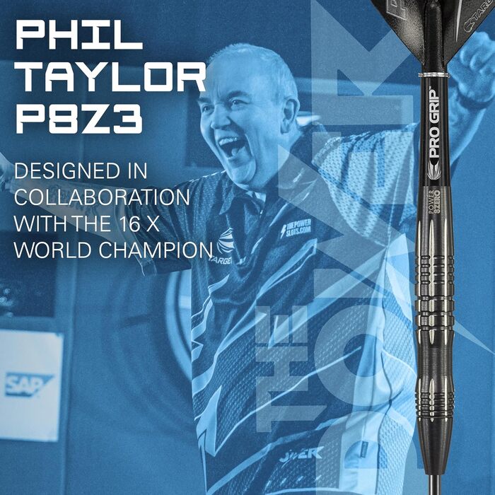 Дартс Target Phil Taylor Power 8-Zero 80% вольфрам 24G чорний"