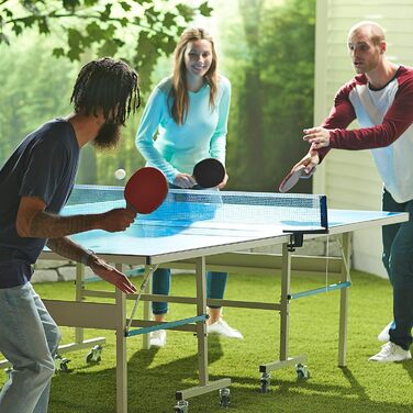 Професійна ракетка для настільного тенісу Franklin Sports, дерев'яна, з гумовим покриттям, червона і чорна