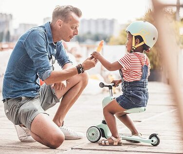 Дитячий шолом Scoot and Ride XXS з LED підсвіткою, матове покриття, регульовані ремінці, флісова підкладка