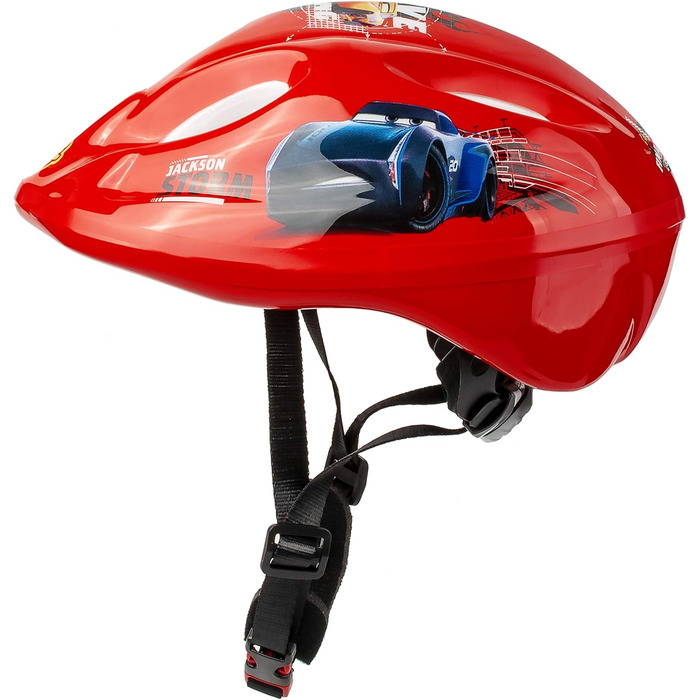 Дитячий велосипедний шолом Cars Lightning McQueen, розмір 52-56 см, регульований, TÜV сертифікат, для дітей 3-15 років, з можливістю персоналізації імені, alles-meine.de GmbH