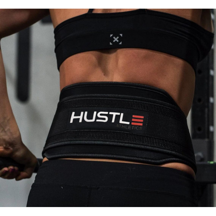 Пояс для занурення Hustle Athletics для важкої атлетики - Професійний пояс з ланцюгом і карабінами XL - з надзвичайно зручною поролоновою підкладкою - Обтяжений пояс для підтягувань, віджимань і віджимань