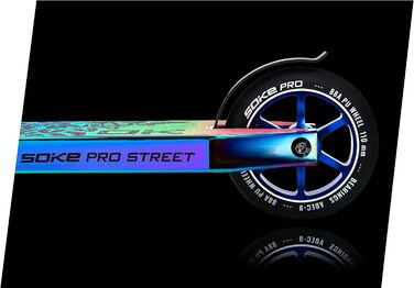 Трюковий самокат SOKE PRO Street Neo Chrome Kick Scooter з кульковим підшипником ABEC 9 Самокат Скутер для дорослих та дітей SOKE