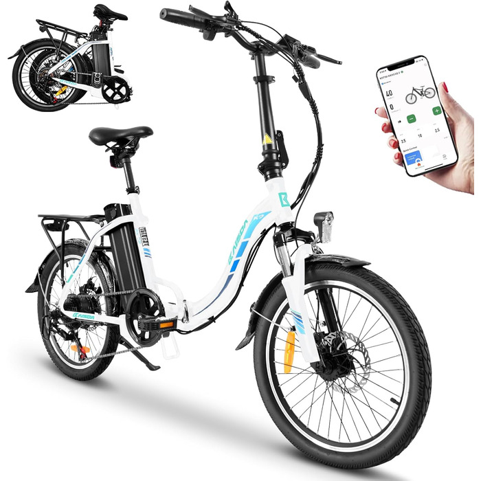 Велосипед KAISDA 20 E-Bike 250 Вт, 36 В 13 Ач, до 100 км, 7-швидкісний