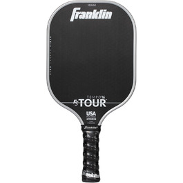 Професійні ракетки для піклболу Franklin Sports FS Tour із сирого вуглецевого волокна T700, затверджені USA Pickleball, цілісний корпус, епоксидне покриття, моделі Dynasty і Tempo, 14/16 мм, сірий, синій, рожевий