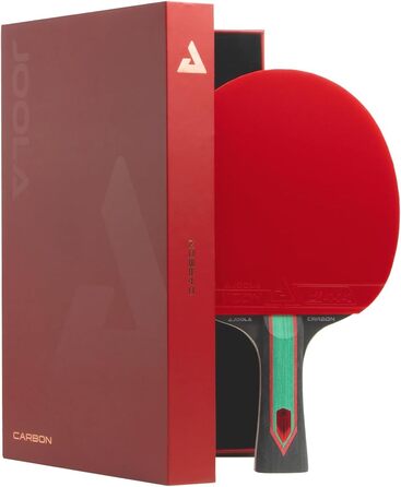 Настільний тенісний ракетка JOOLA RED Carbon Control з вуглецевим шаром, накладками Vizon та магнітною коробкою