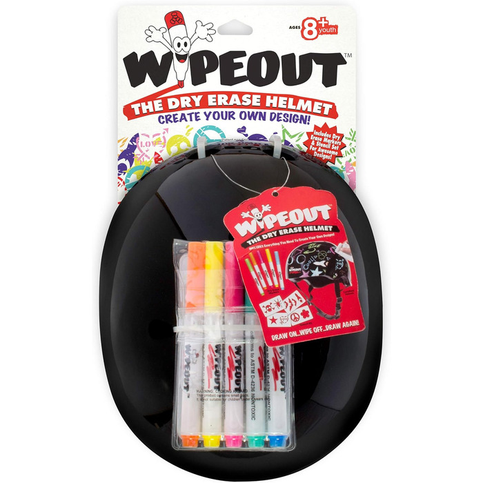 Шолом Wipeout Dry Erase, чорний, вік 8+